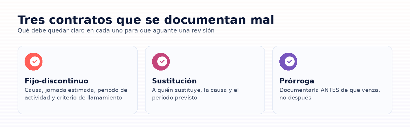 Infografia: Tres contratos que se documentan mal