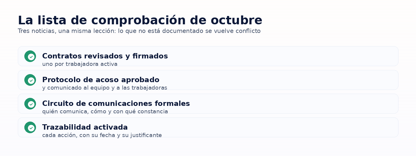 Infografia: La lista de comprobación de octubre