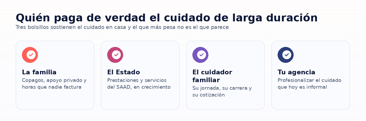 Infografia: quien paga de verdad el cuidado de larga duracion en Espana